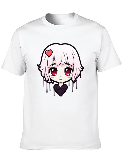 Anime Girl Graphic Tee - Soft Cotton T-Shirt