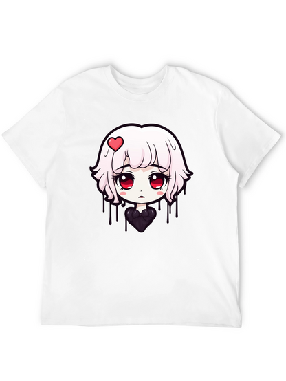 Anime Girl Graphic Tee - Soft Cotton T-Shirt