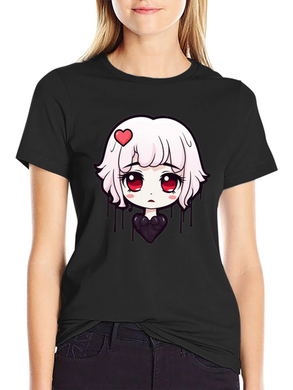 Anime Girl Graphic Tee - Soft Cotton T-Shirt