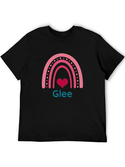 Glee Rainbow Heart T-Shirt - Black