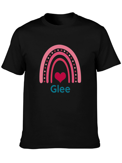 Glee Rainbow Heart T-Shirt - Black