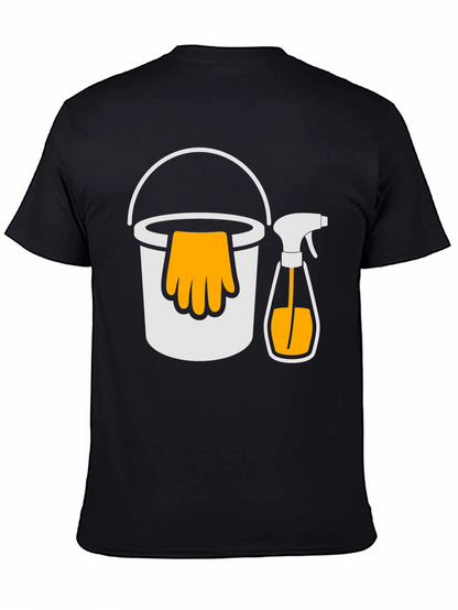 Cleaning Crew T-Shirt - Bucket and Spray Design