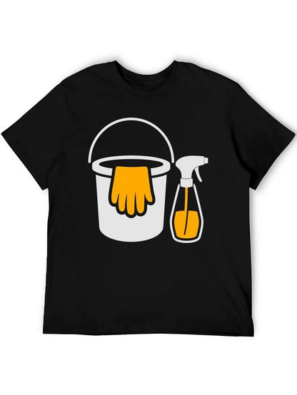 Cleaning Crew T-Shirt - Bucket and Spray Design