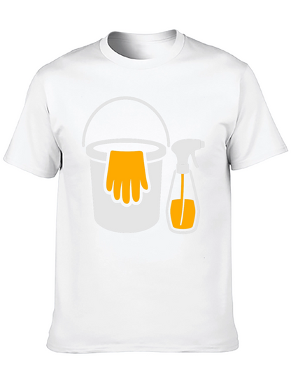 Cleaning Crew T-Shirt - Bucket and Spray Design