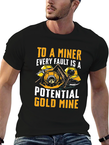 Miner Graphic T-Shirt - Potential Gold Mine Tee