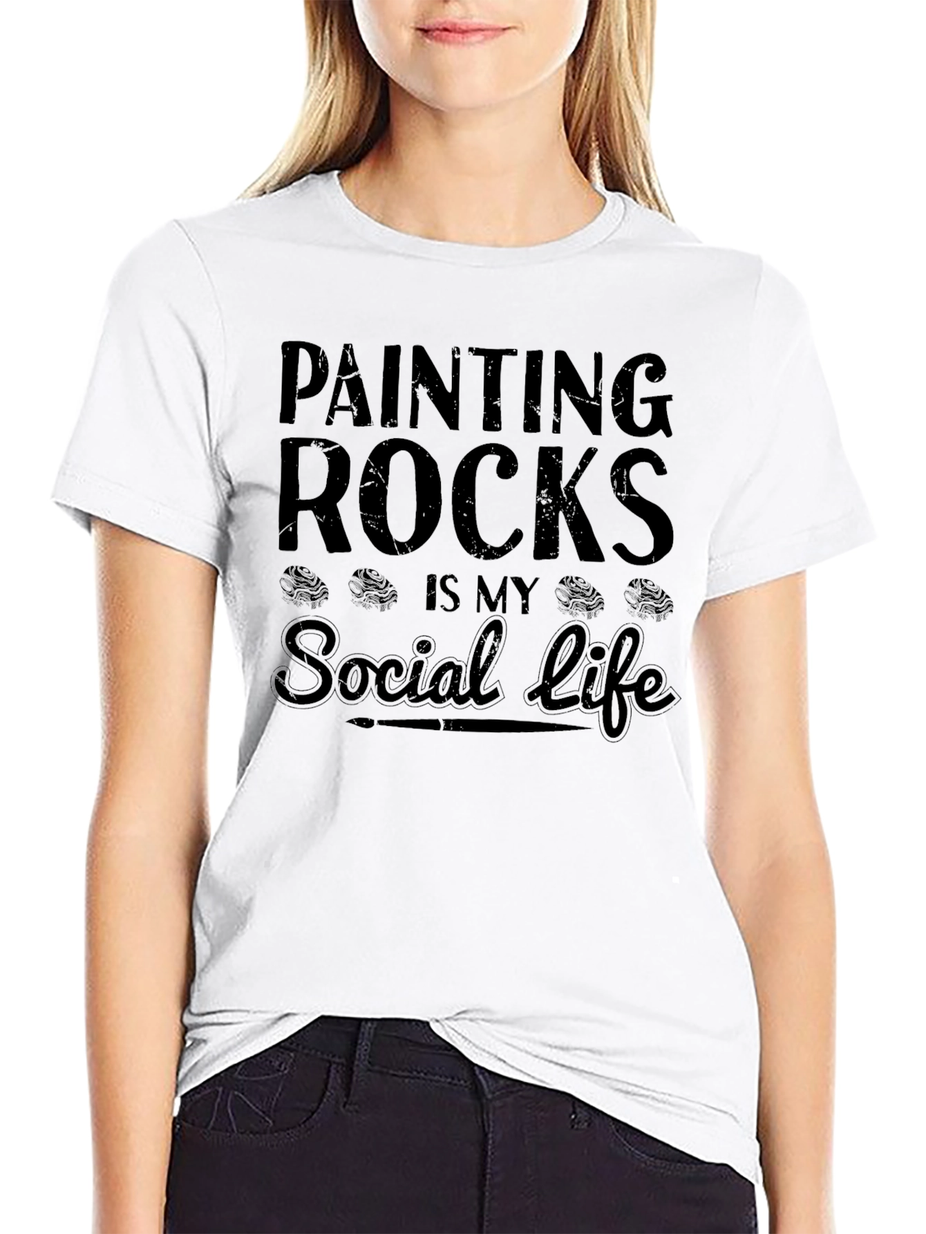 Painting Rocks Social Life T-Shirt