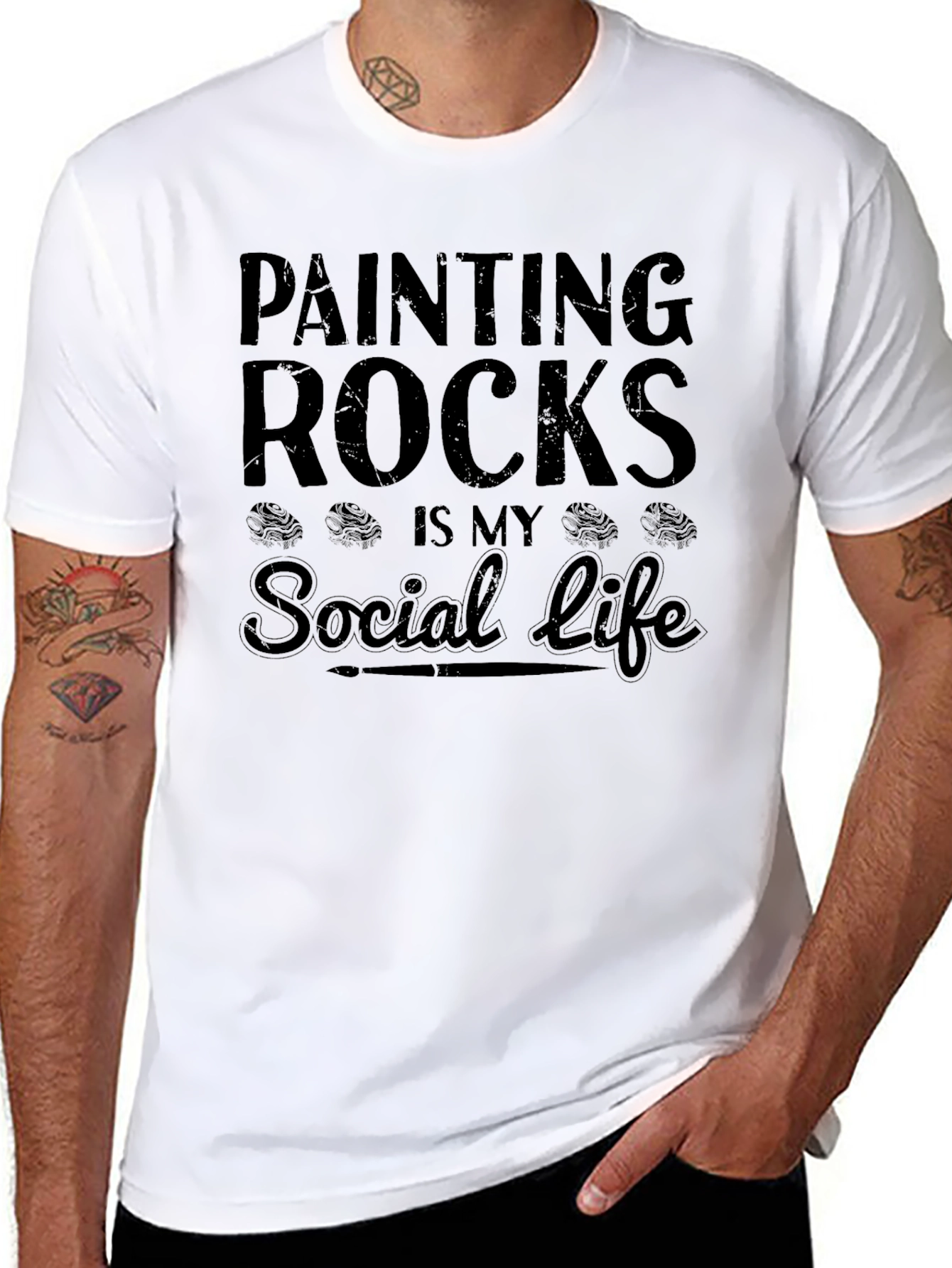 Painting Rocks Social Life T-Shirt