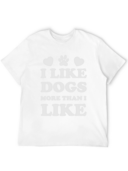 I Like Dogs T-Shirt - Black Cotton Blend