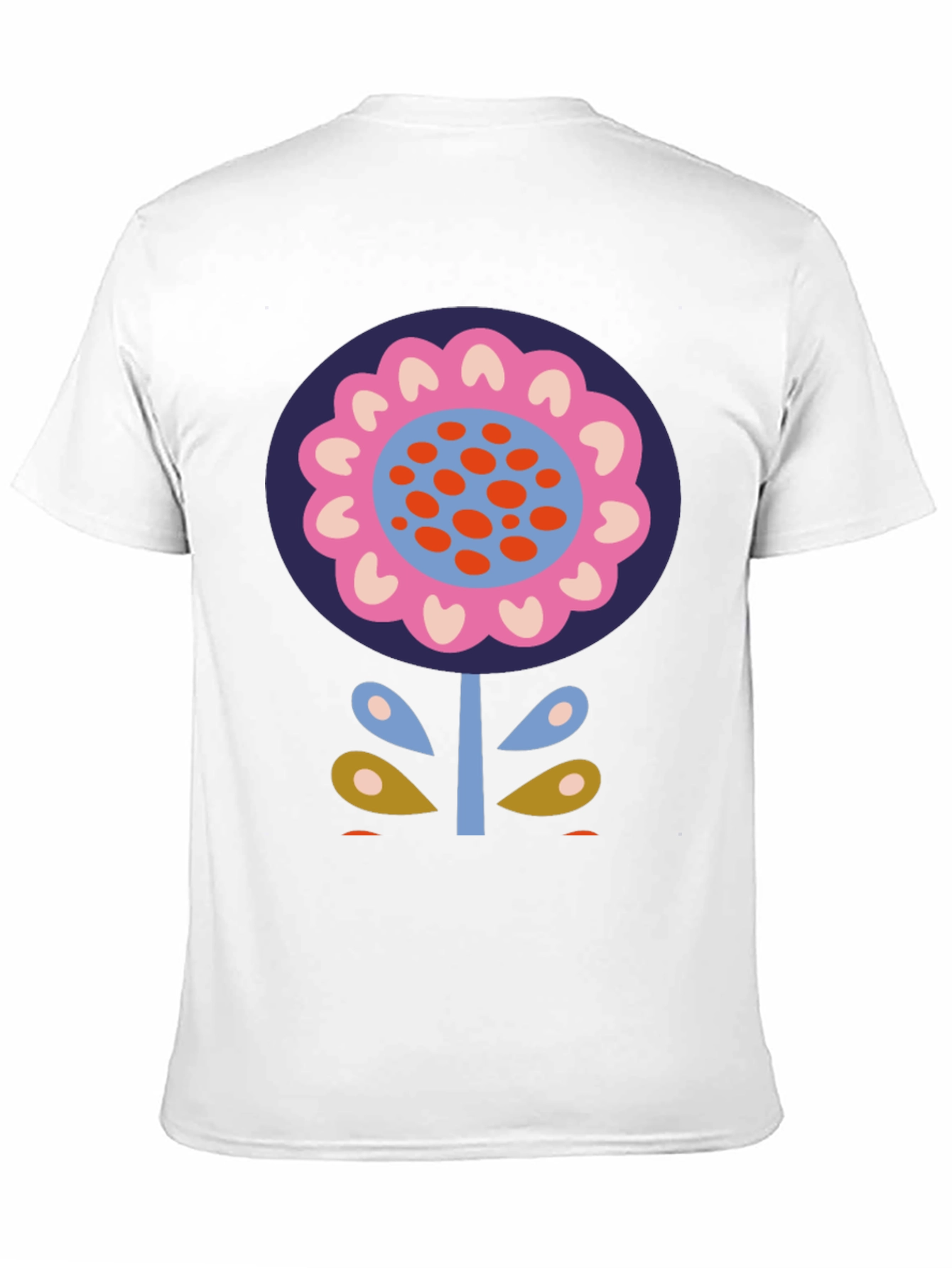 Bold Floral Graphic Print Black T-Shirt
