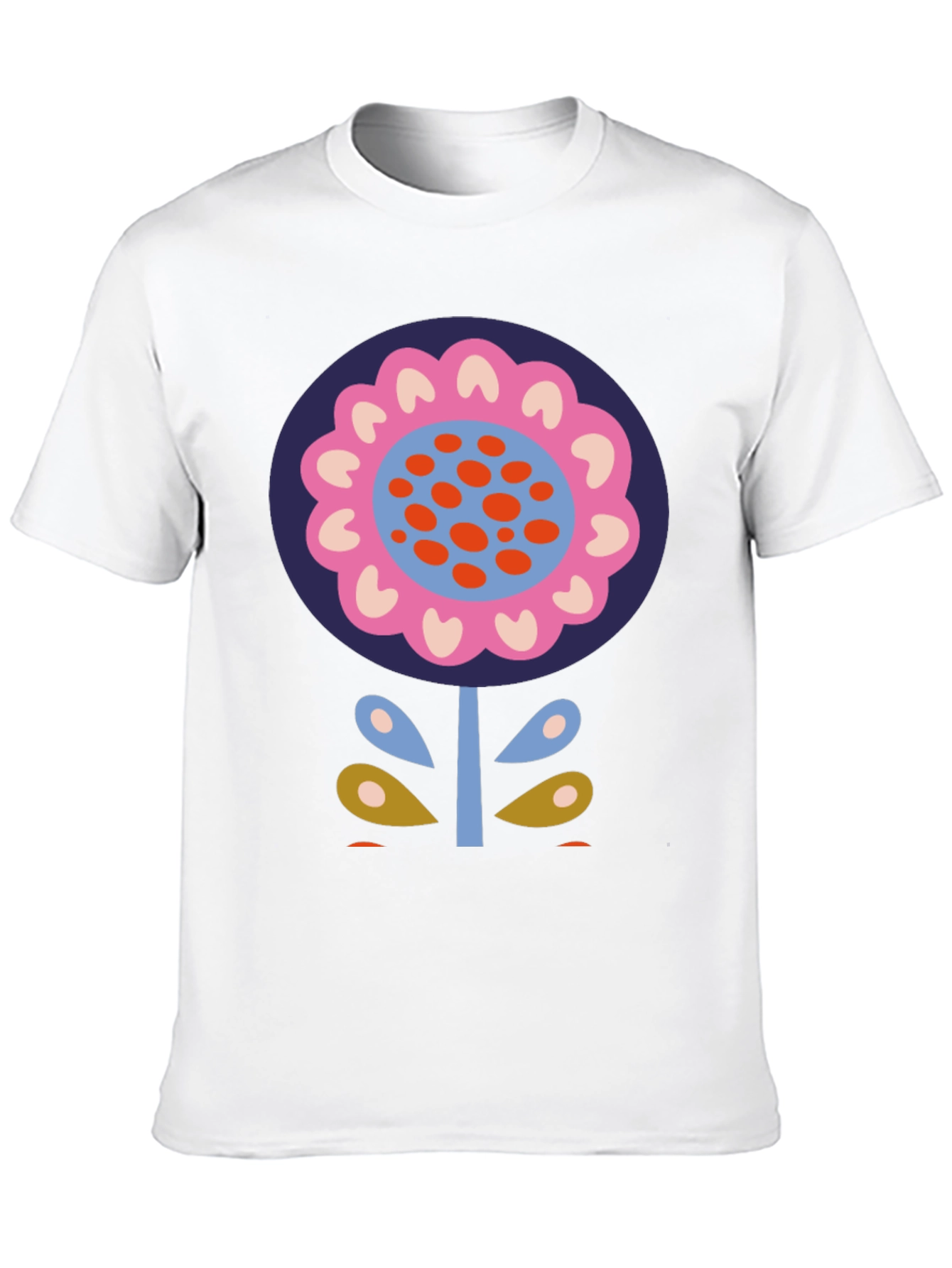 Bold Floral Graphic Print Black T-Shirt