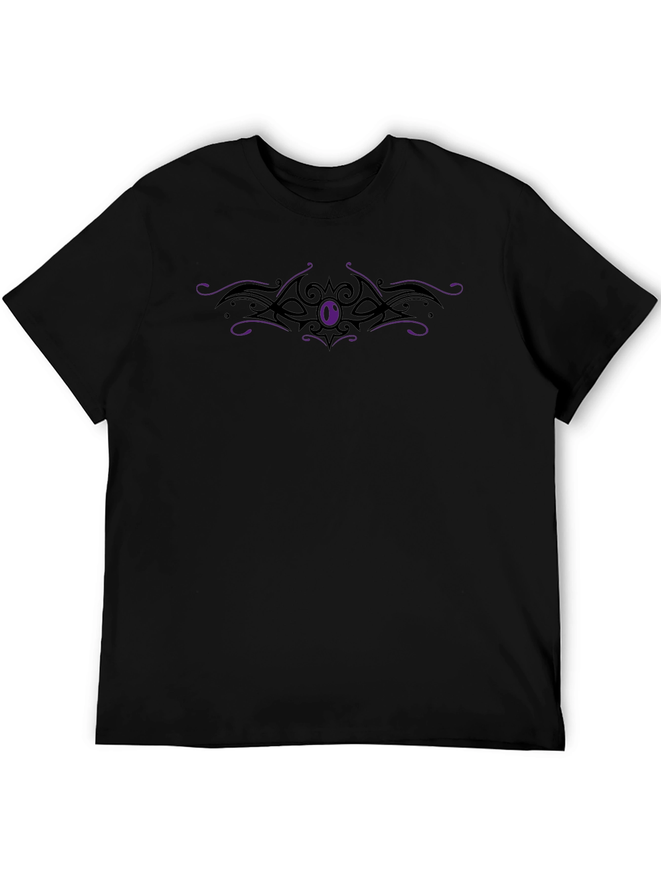 Mens Black T-Shirt with Tribal Eye Design