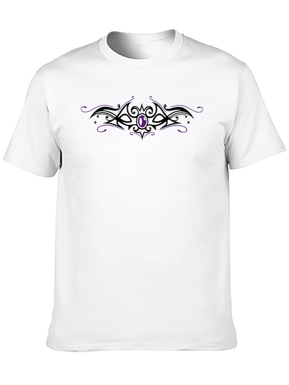 Mens Black T-Shirt with Tribal Eye Design