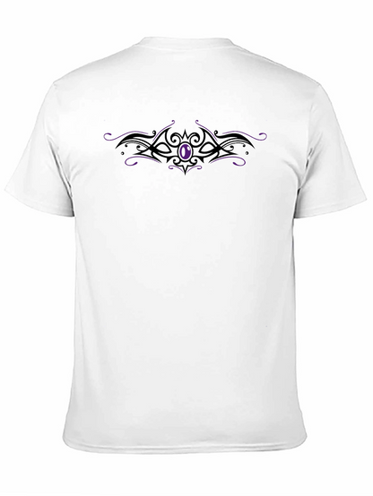 Mens Black T-Shirt with Tribal Eye Design