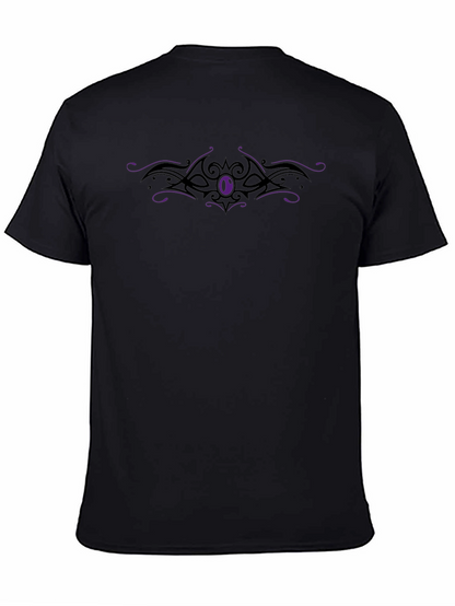 Mens Black T-Shirt with Tribal Eye Design