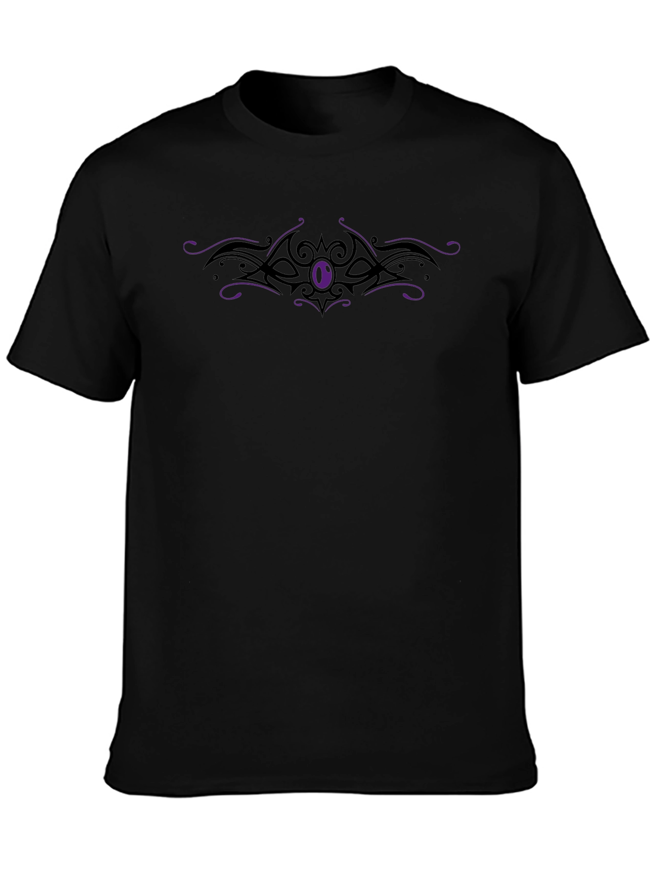 Mens Black T-Shirt with Tribal Eye Design