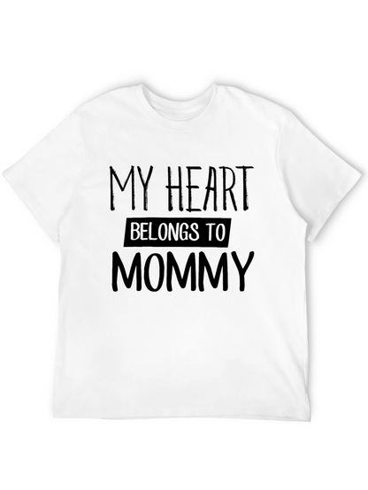 My Heart Belongs to Mommy Black Tee