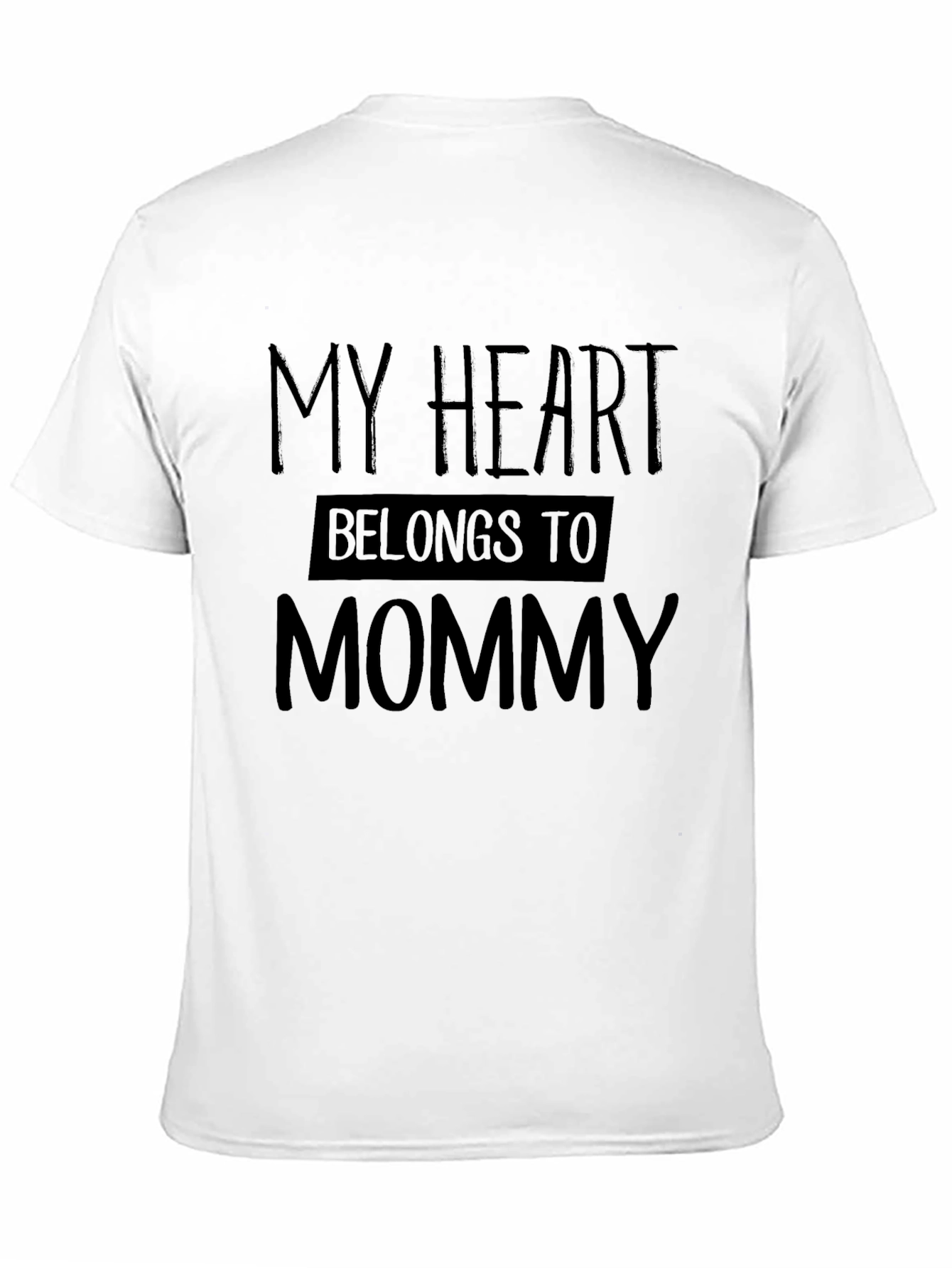 My Heart Belongs to Mommy Black Tee