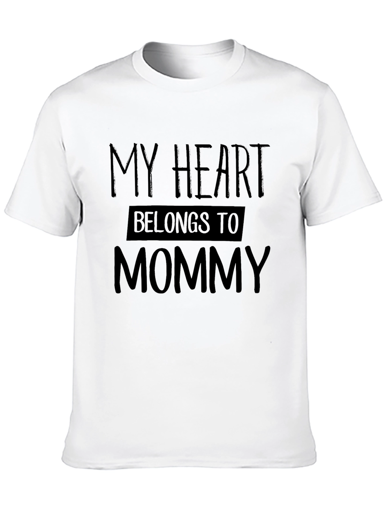 My Heart Belongs to Mommy Black Tee
