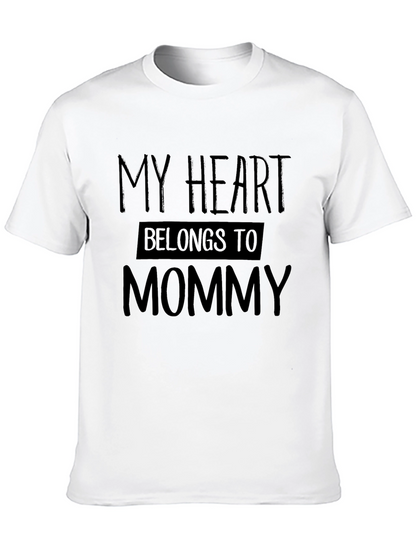 My Heart Belongs to Mommy Black Tee