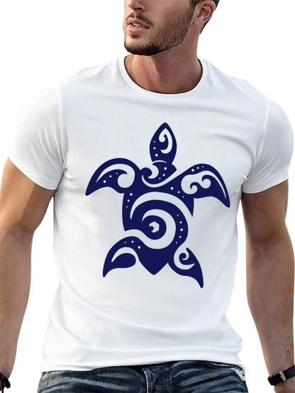 Mens Black Turtle Graphic T-Shirt