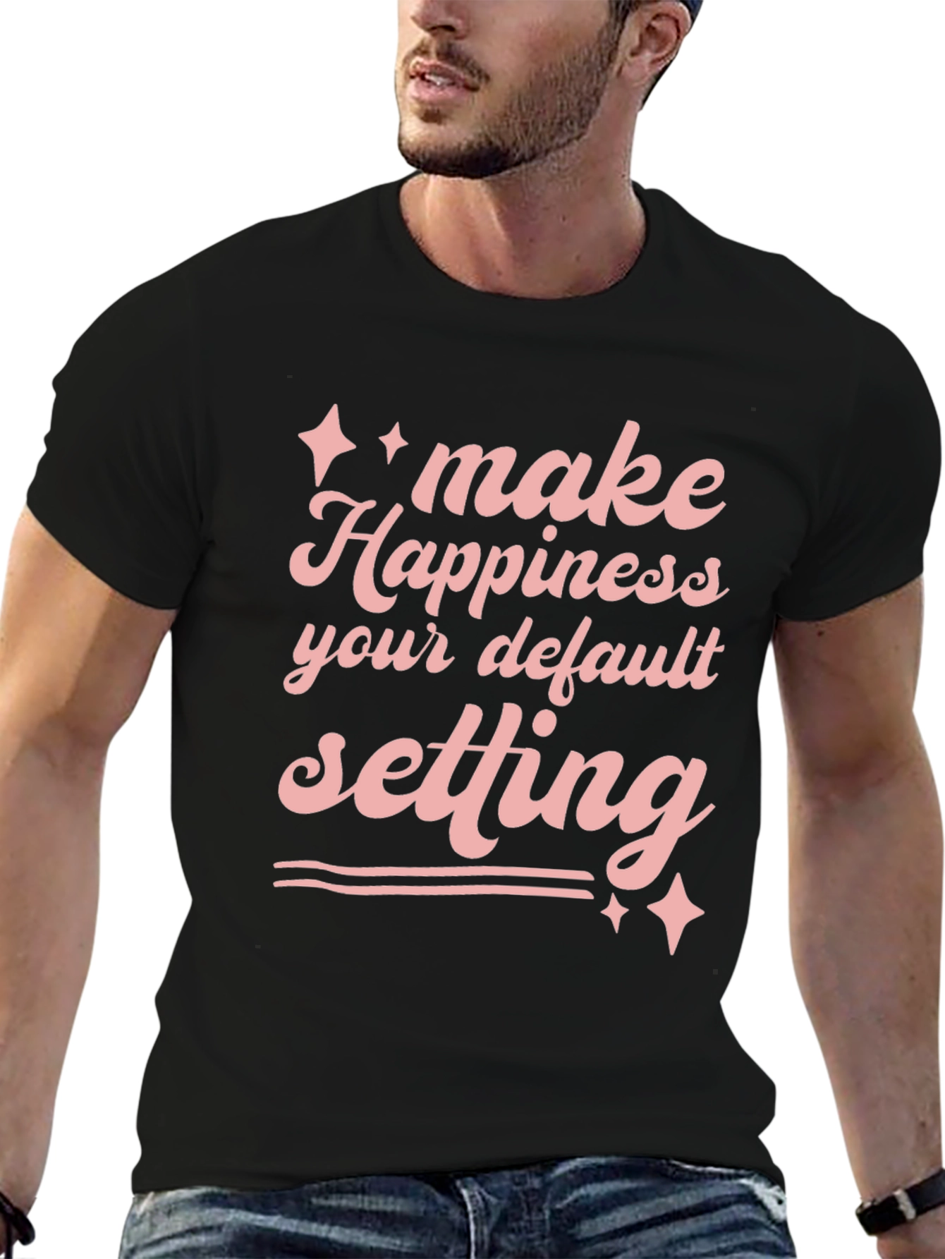 Happiness Default Setting Graphic T-Shirt