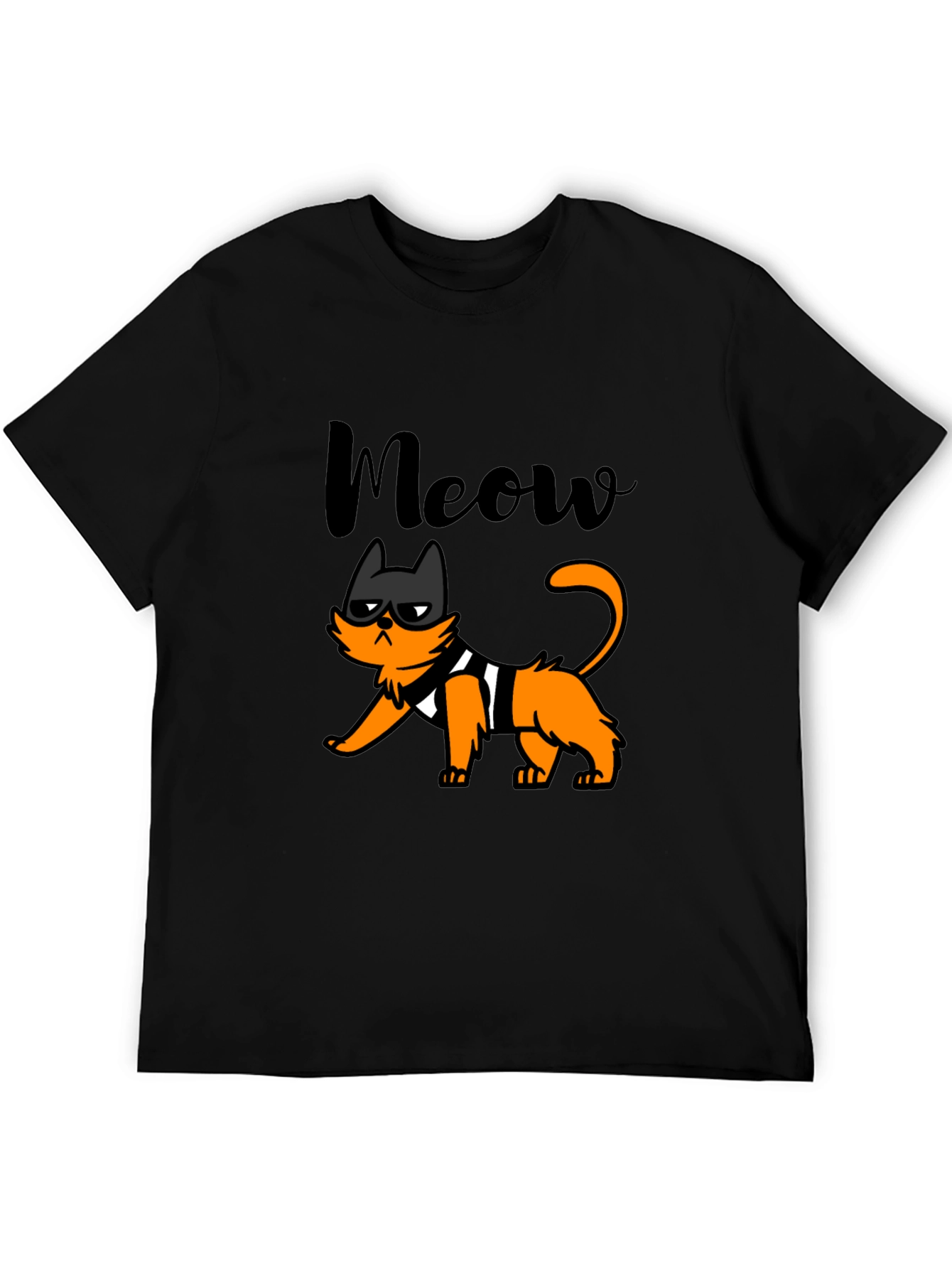 Meow Grumpy Cat T-Shirt - Unisex Black Tee
