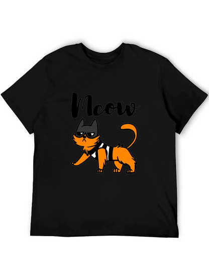 Meow Grumpy Cat T-Shirt - Unisex Black Tee