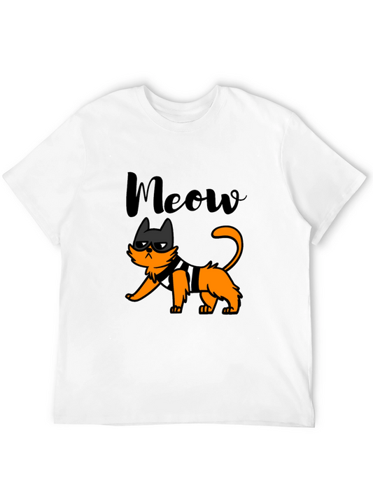 Meow Grumpy Cat T-Shirt - Unisex Black Tee