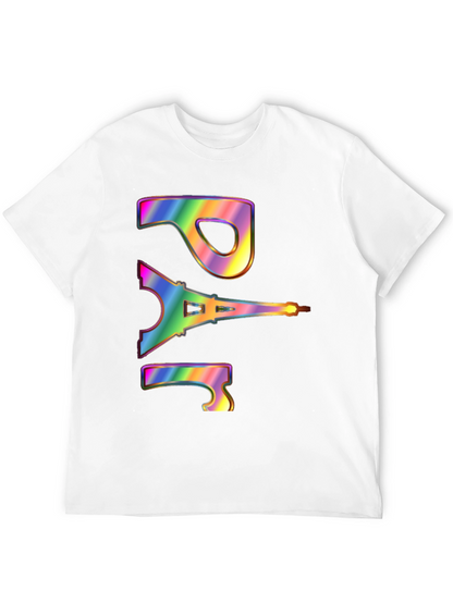 Paris Eiffel Tower Rainbow Graphic T-Shirt