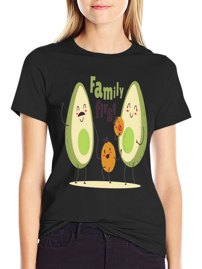 Avocado Family First T-Shirt - Cute Graphic Tee