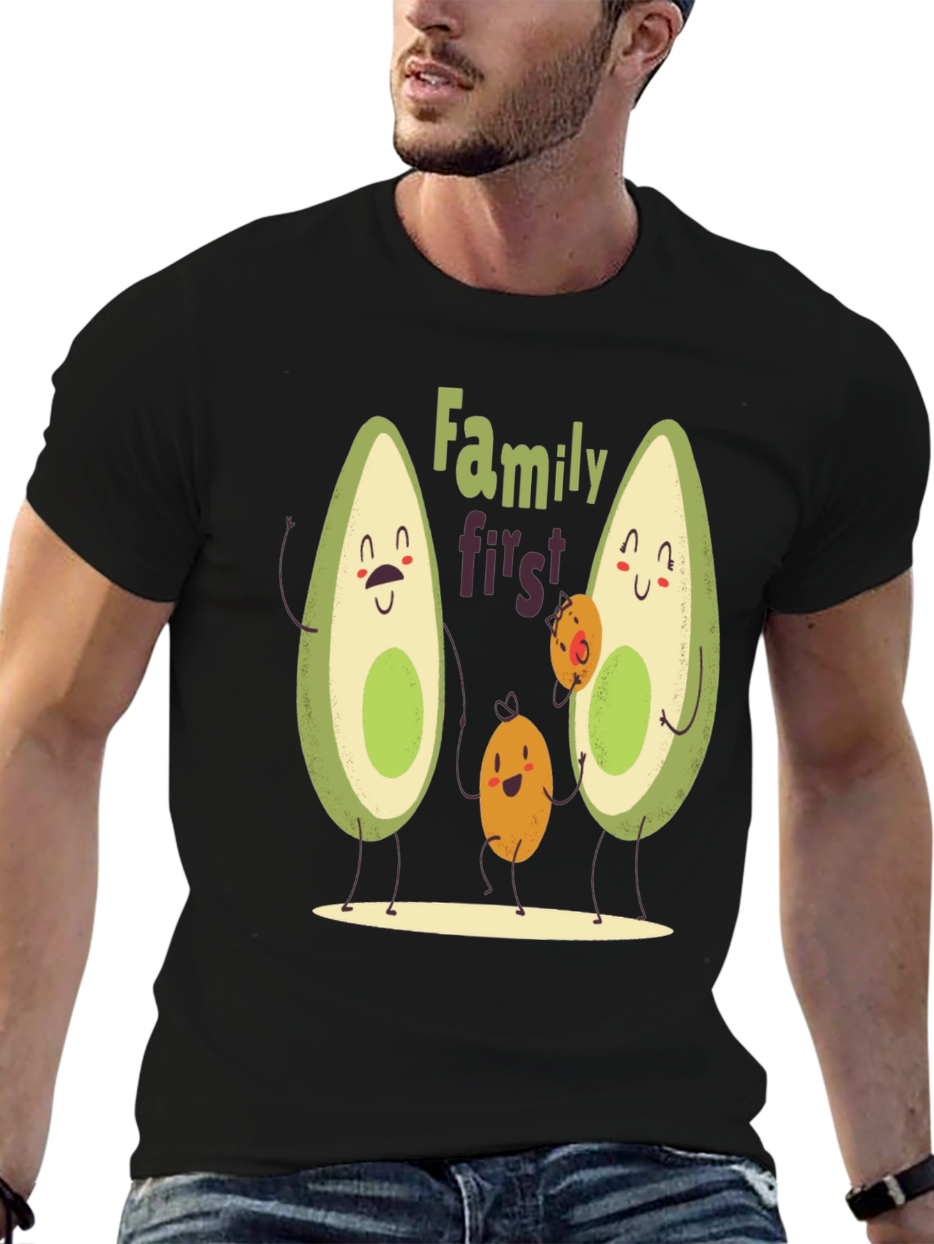 Avocado Family First T-Shirt - Cute Graphic Tee