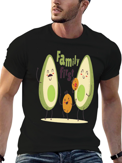 Avocado Family First T-Shirt - Cute Graphic Tee