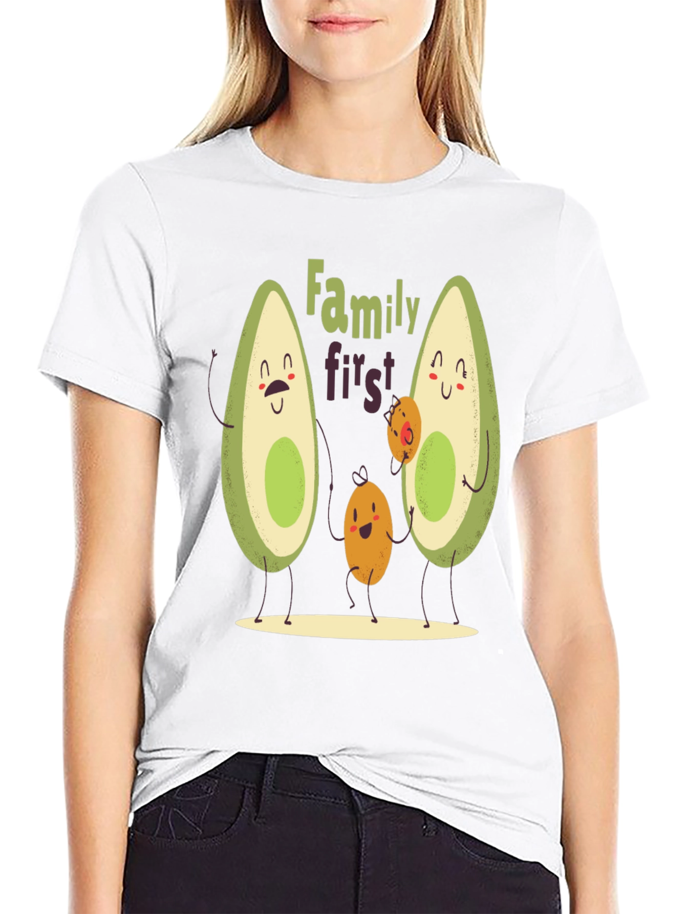 Avocado Family First T-Shirt - Cute Graphic Tee