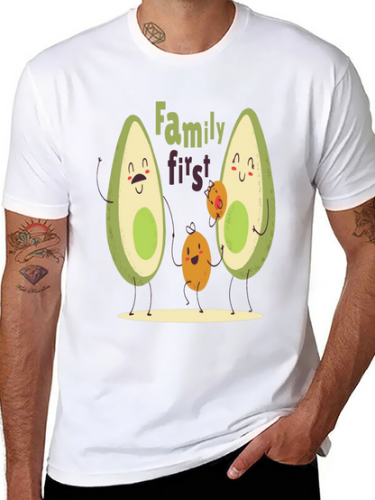 Avocado Family First T-Shirt - Cute Graphic Tee