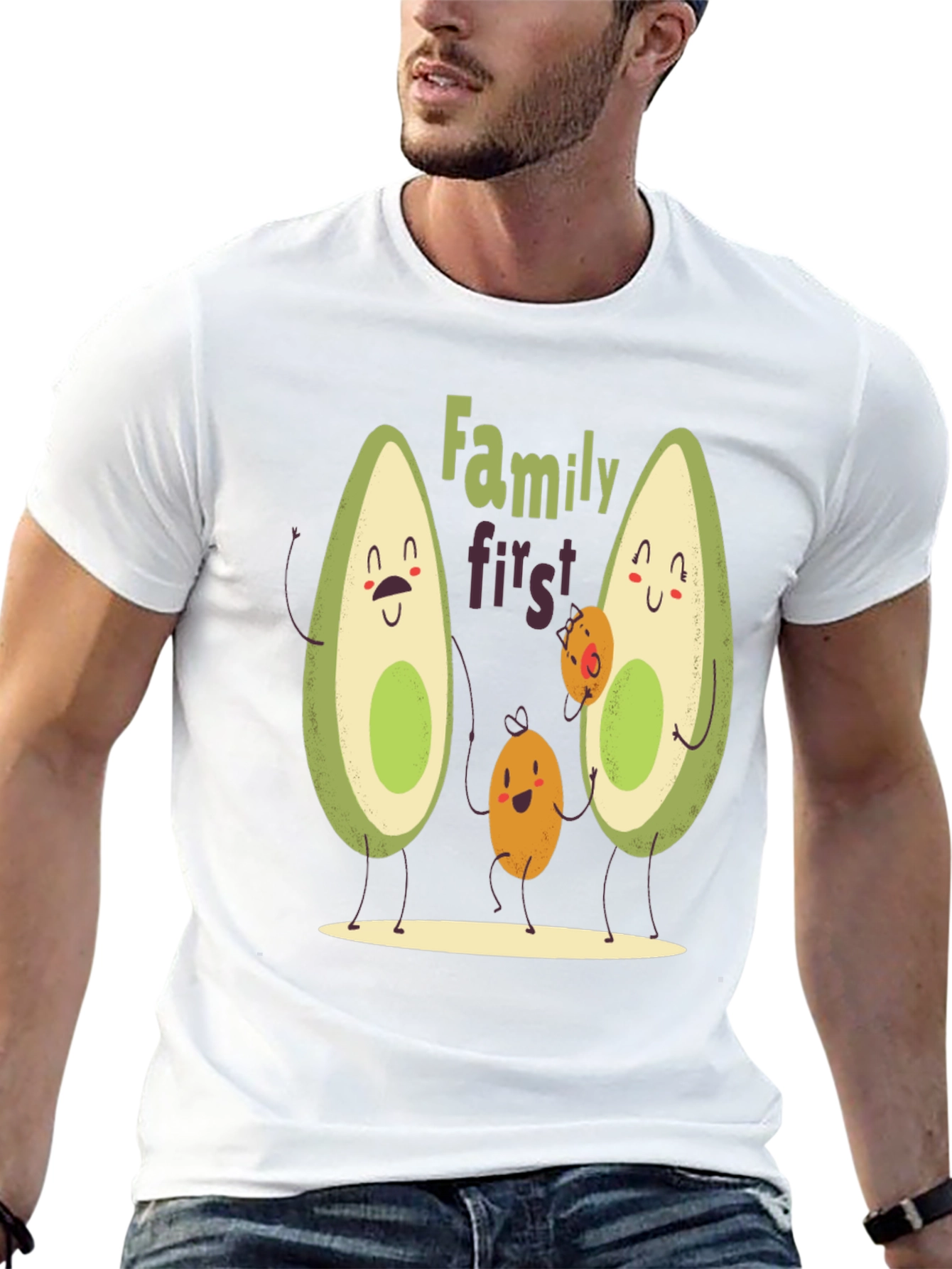 Avocado Family First T-Shirt - Cute Graphic Tee