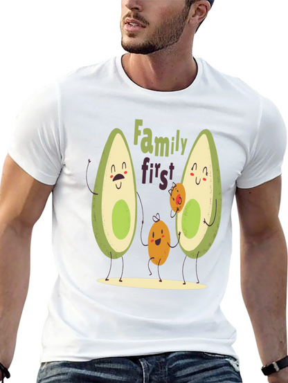 Avocado Family First T-Shirt - Cute Graphic Tee