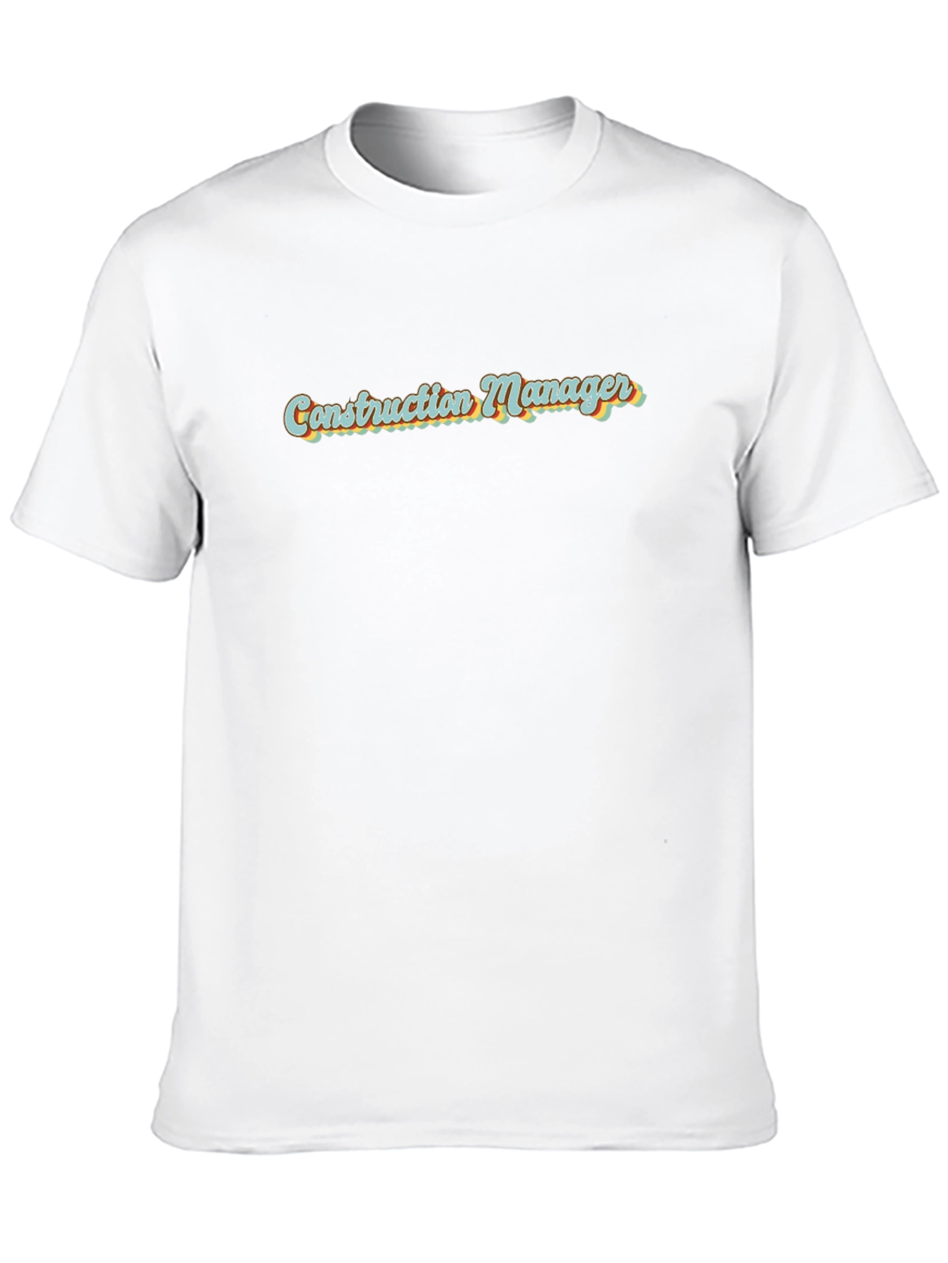 Construction Manager Retro Style Black T-Shirt