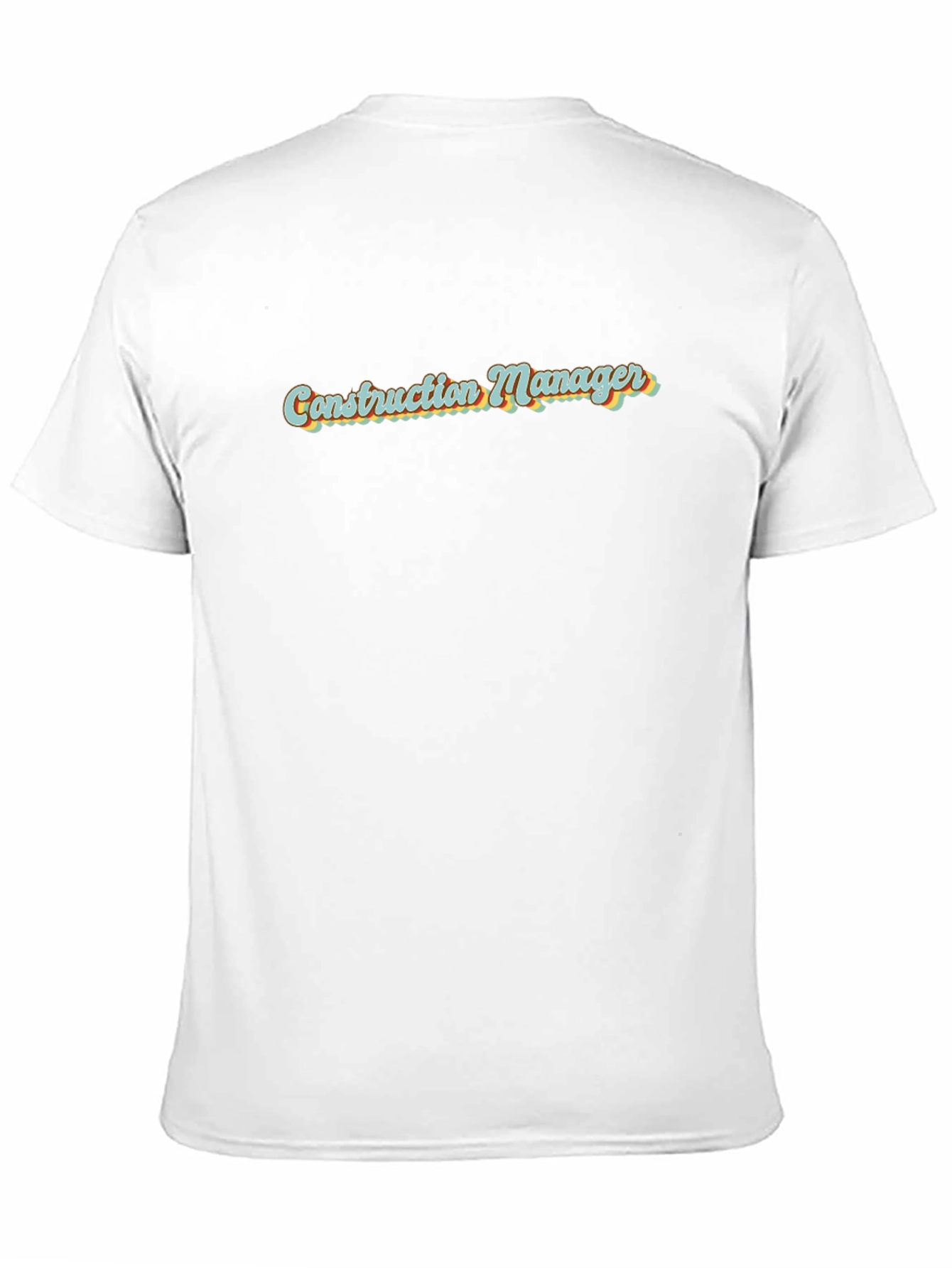 Construction Manager Retro Style Black T-Shirt