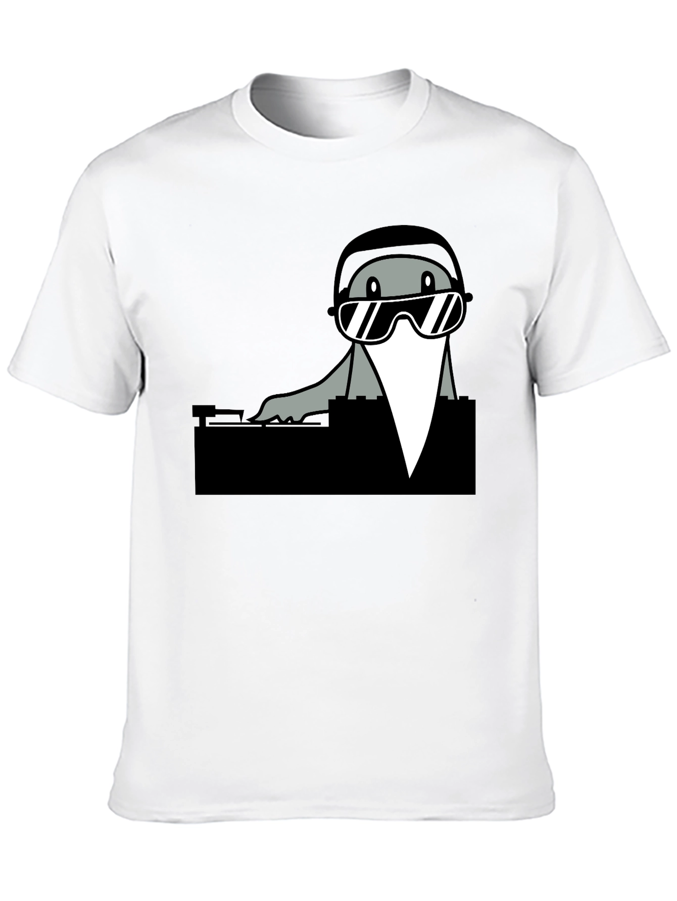 DJ Seal Graphic Tee - Cool Cartoon Shirt