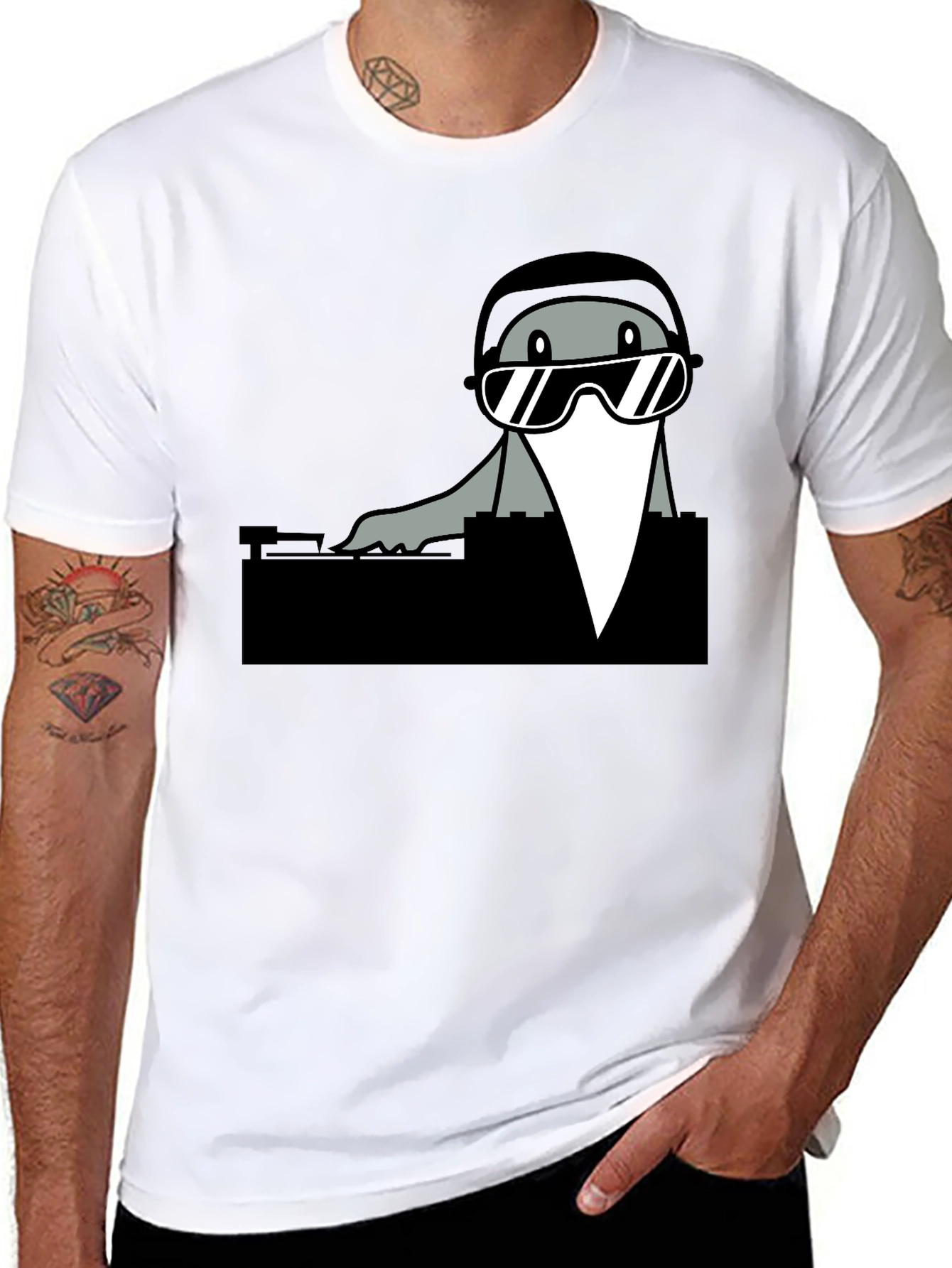 DJ Seal Graphic Tee - Cool Cartoon Shirt
