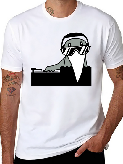 DJ Seal Graphic Tee - Cool Cartoon Shirt