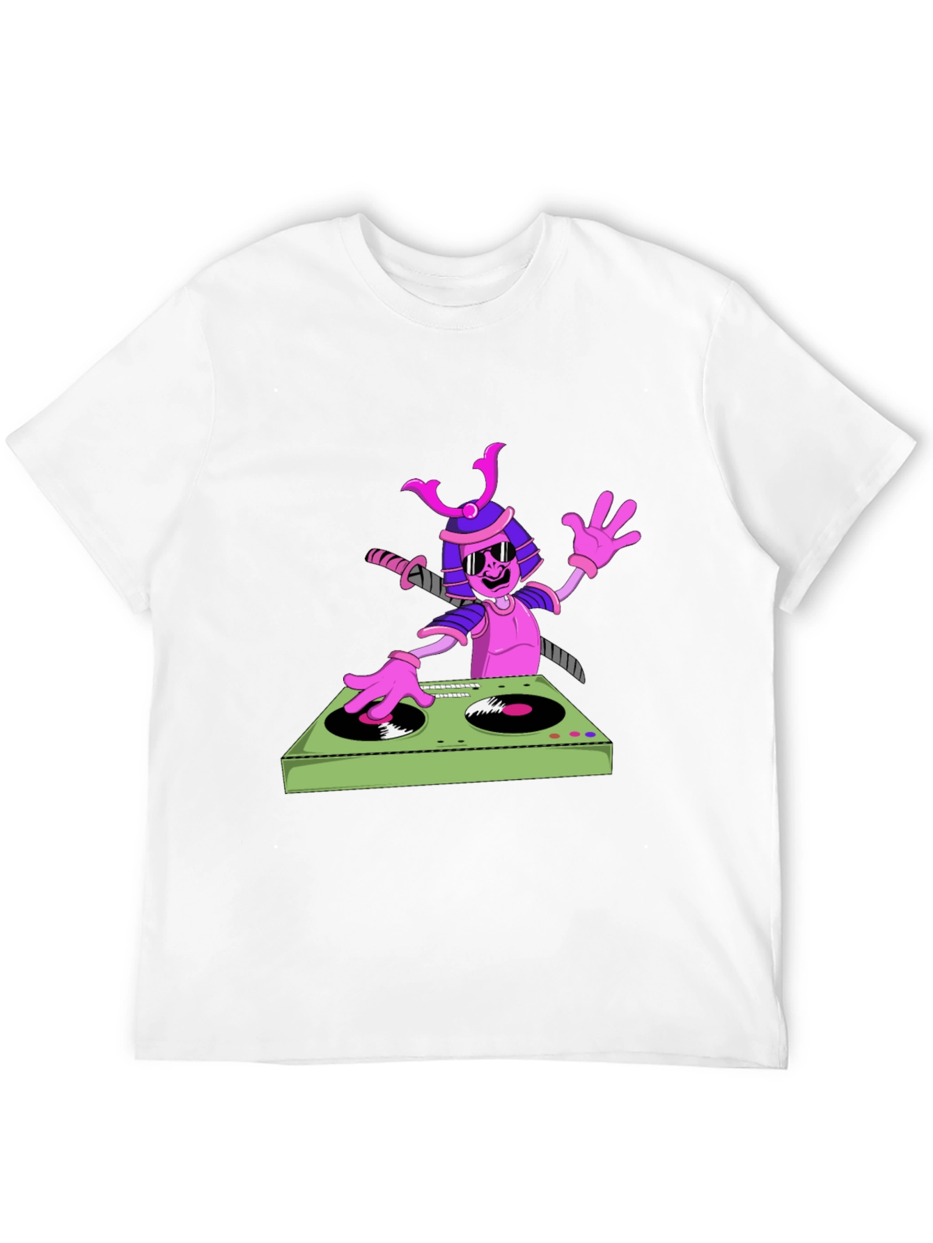 Samurai DJ Graphic T-Shirt - Cool and Unique!