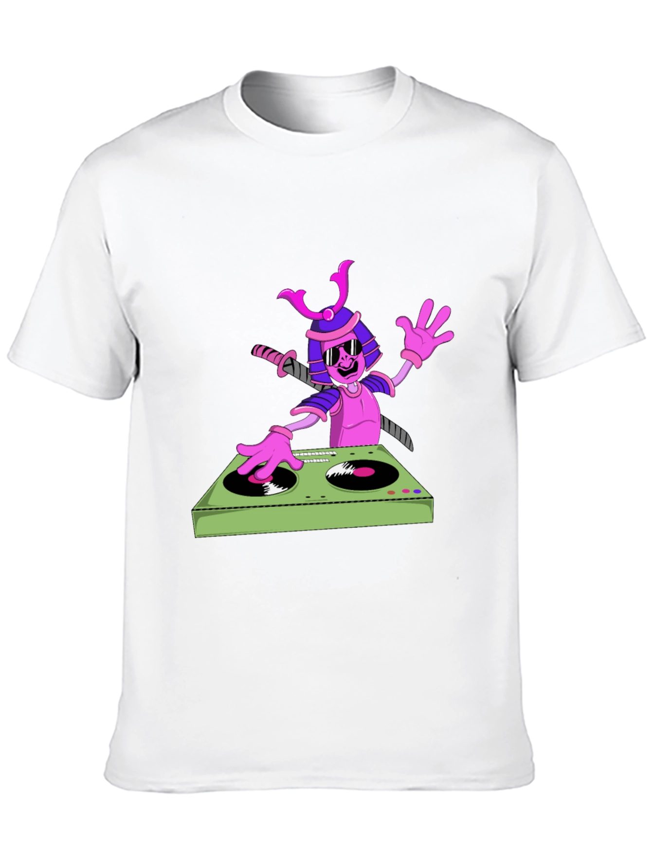 Samurai DJ Graphic T-Shirt - Cool and Unique!
