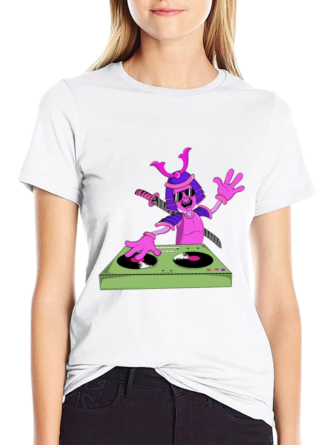 Samurai DJ Graphic T-Shirt - Cool and Unique!