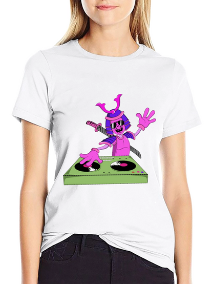 Samurai DJ Graphic T-Shirt - Cool and Unique!