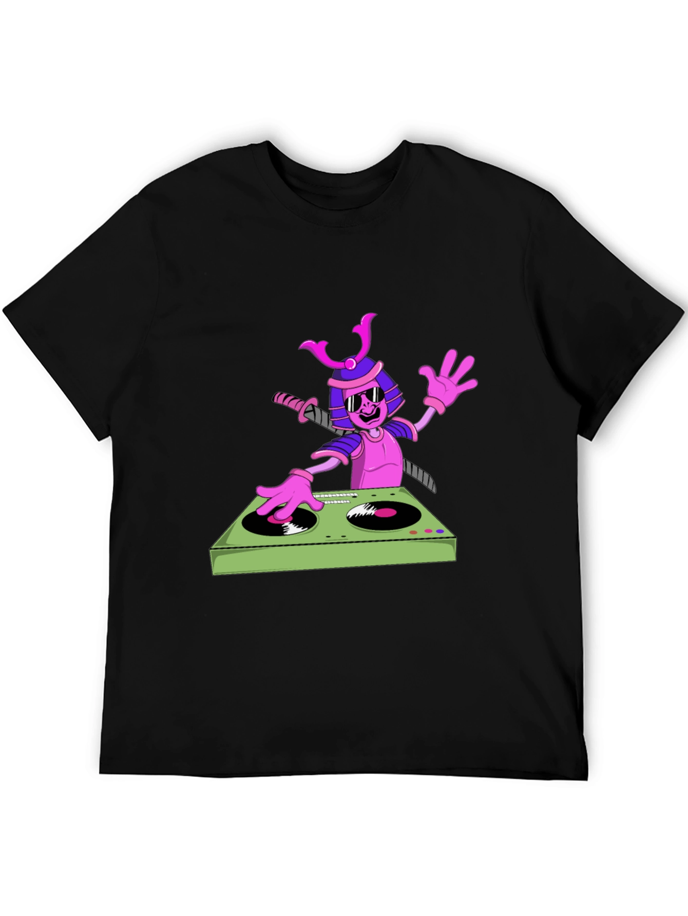 Samurai DJ Graphic T-Shirt - Cool and Unique!