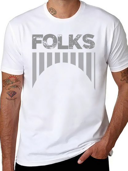 Folks Graphic Print T-Shirt - Soft Cotton Blend