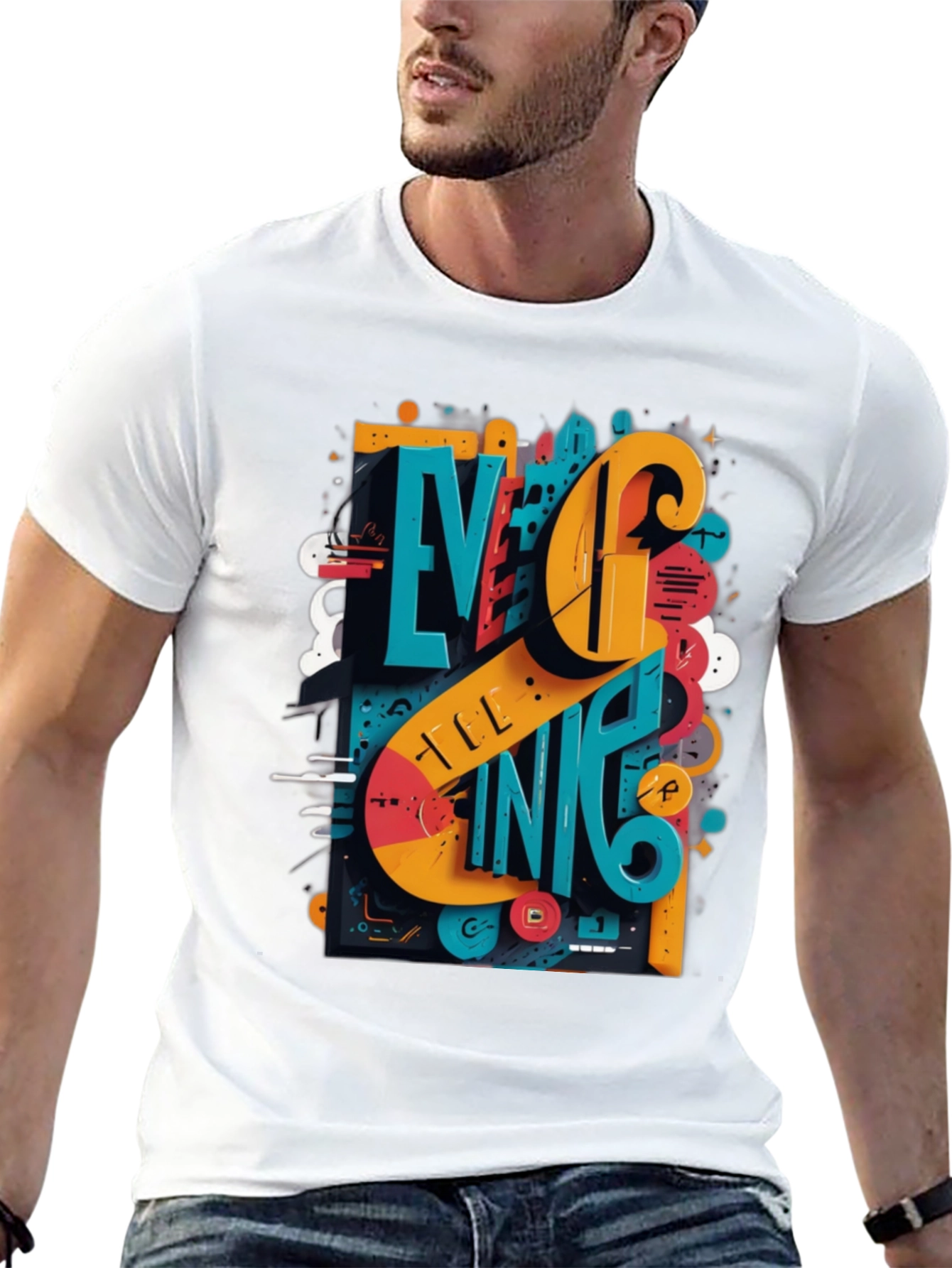 Cool Urban Art Graphic Print T-Shirt