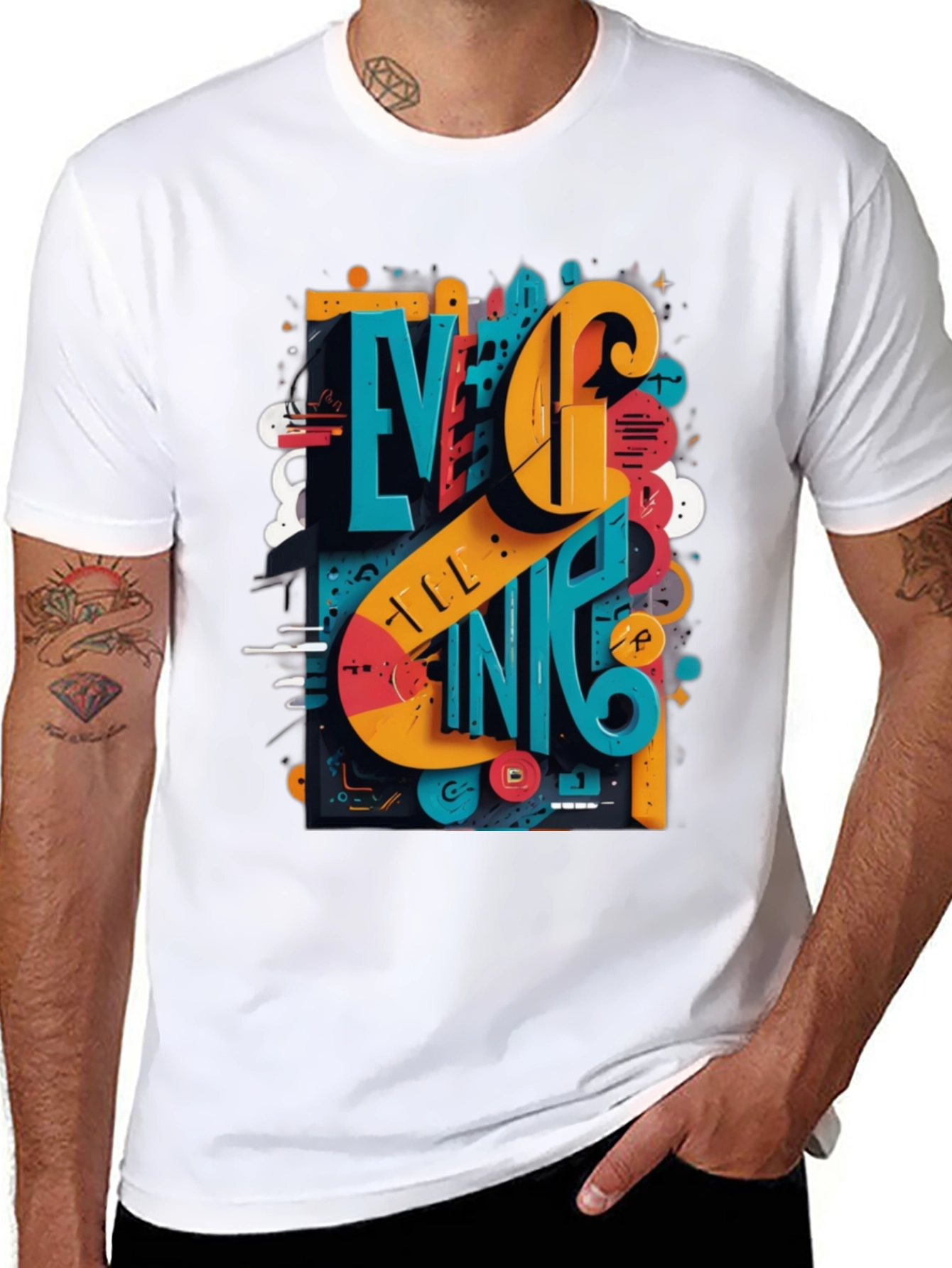 Cool Urban Art Graphic Print T-Shirt