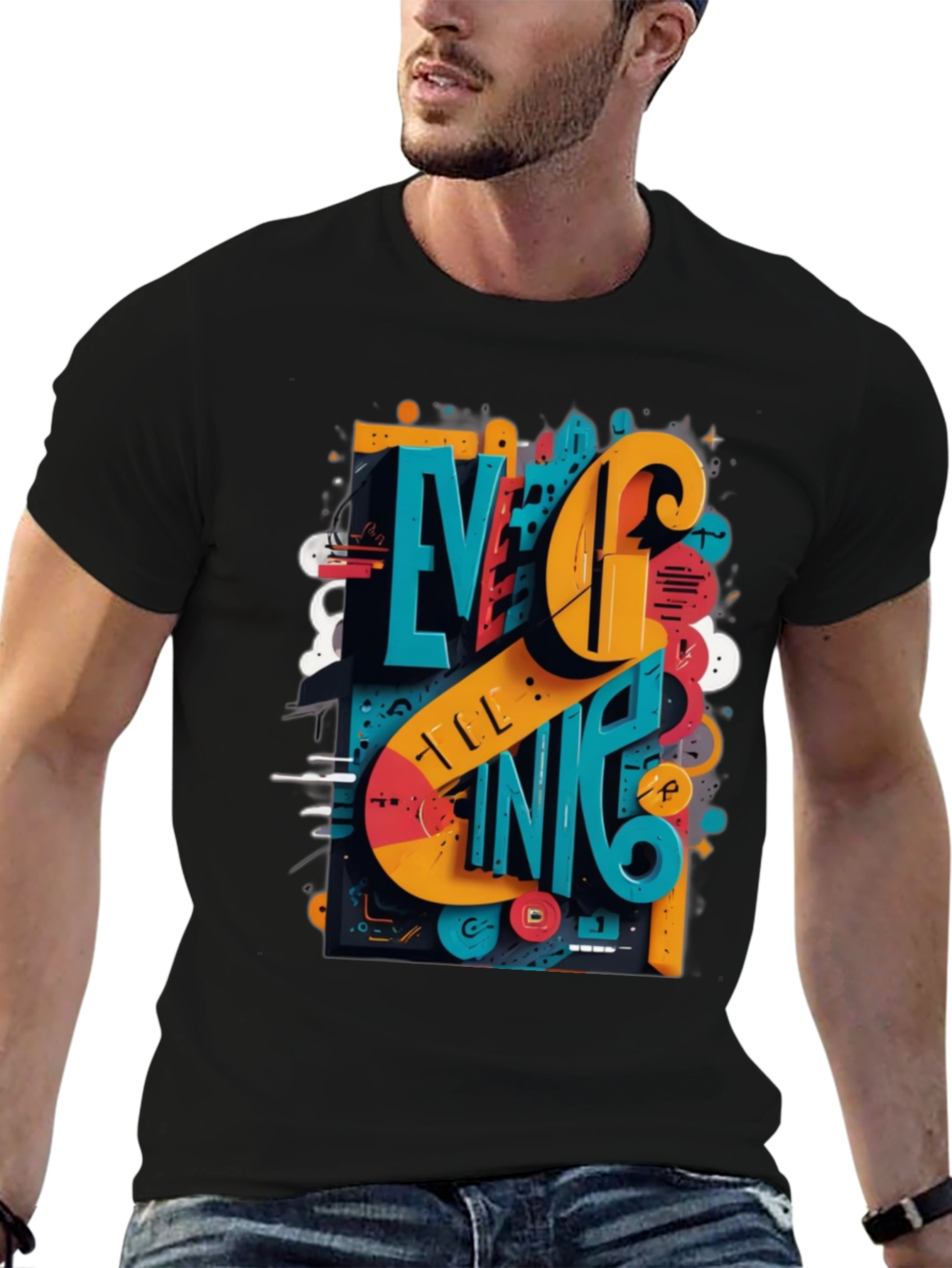 Cool Urban Art Graphic Print T-Shirt